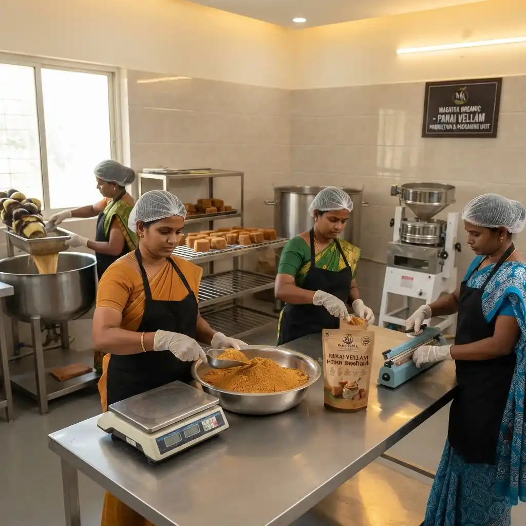 Magatha Organic FSSAI-licensed factory floor